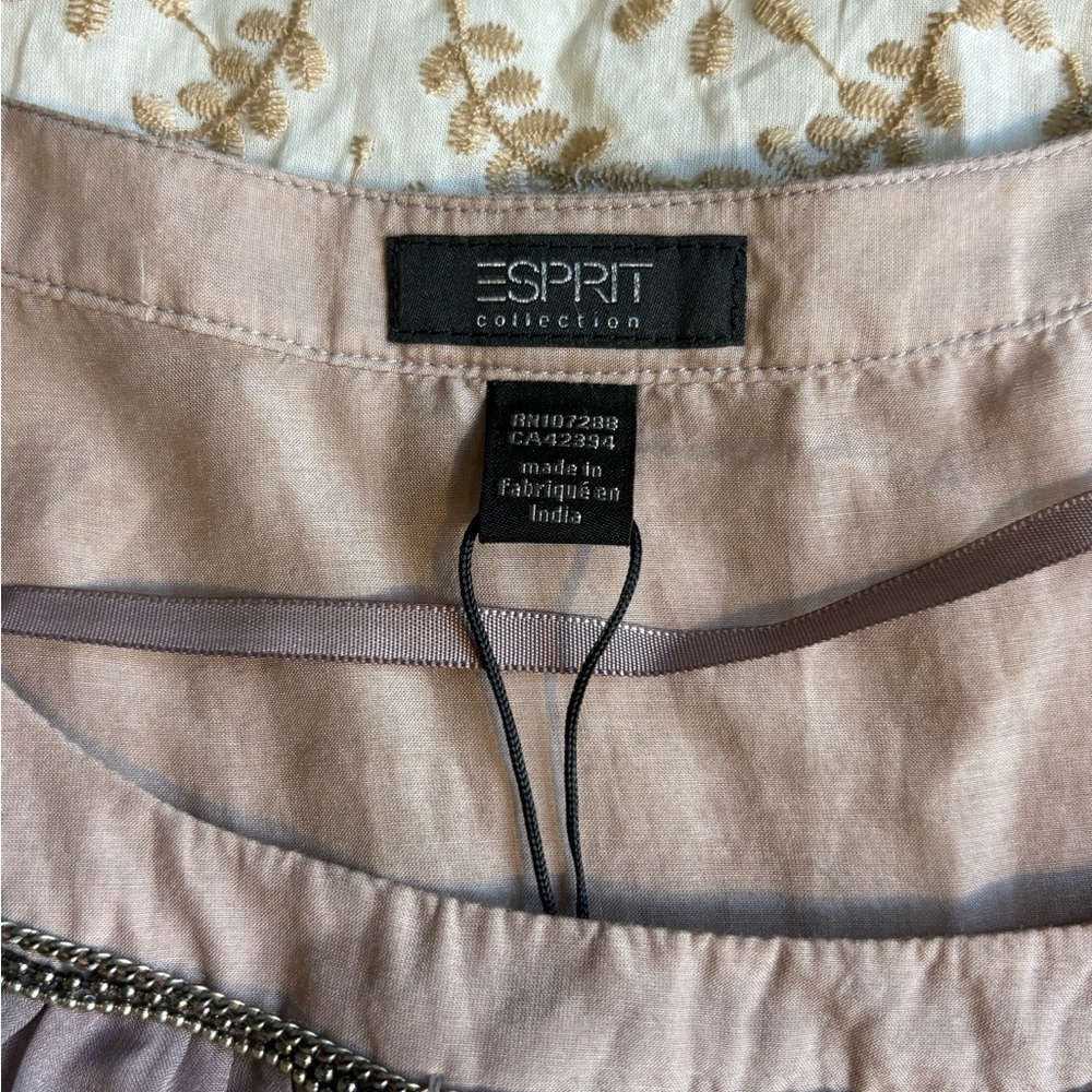 Esprit Pink Flutter Sleeve Ruffled Blouse - Picture 7 of 9